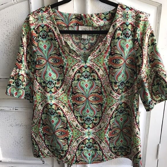 ANN TAYLOR LOFT PAISLEY TOP💗 - Picture 2 of 6